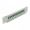 Patch panel fibra ottica DeLOCK 10 pollici 12 porte LC duplex verde 1U grigio
