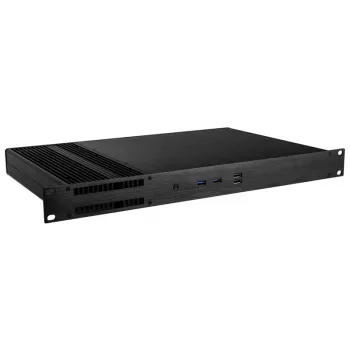 Akasa Galileo TU3 Case Thin Mini-ITX 1U rackmount, senza ventola, OEM, Nero