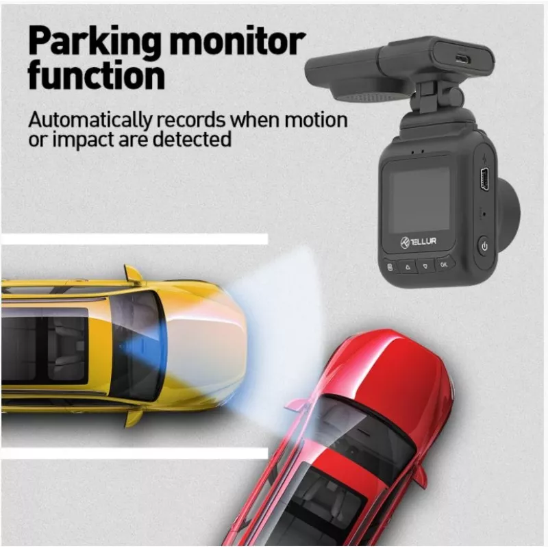 Dashcam Tellur Dash Patrol DC2 FullHD 1080P GPS nero