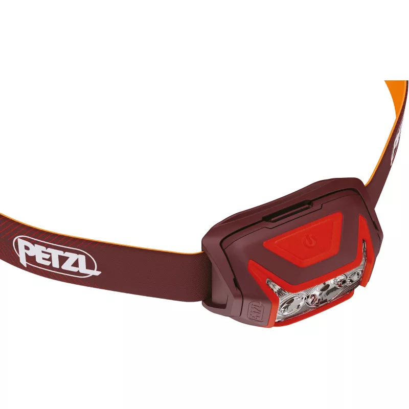 Lampada frontale Petzl Actik Core — LED, 100 lm, batteria ricaricabile USB integrata 1250 mAh, IPX4, rossa