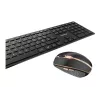CHERRY DW 9100 SLIM Tastiera e mouse inclusi Universal RF Wireless + Bluetooth nordico nero