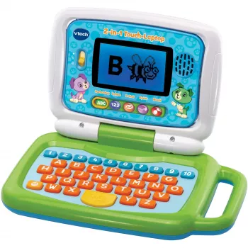 Laptop touch 2-in-1, computer educativo verde/blu
