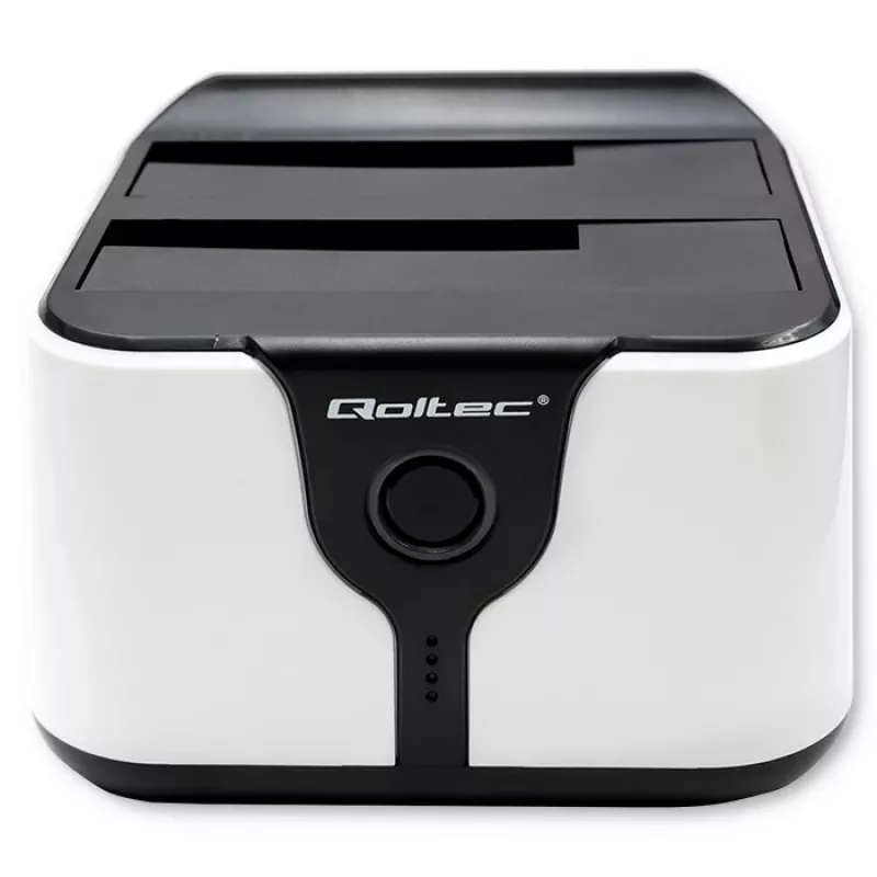 Qoltec 50309 Docking station HDD SSD 2.5 3.5 | SATA III | USB 3.0 | Super Speed 5 Gb/s | con funzione di clonazione