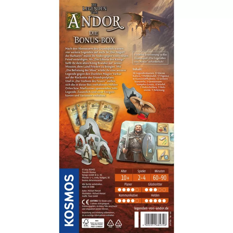 Le leggende di Andor - La Bonus Box, espansione gioco da tavolo