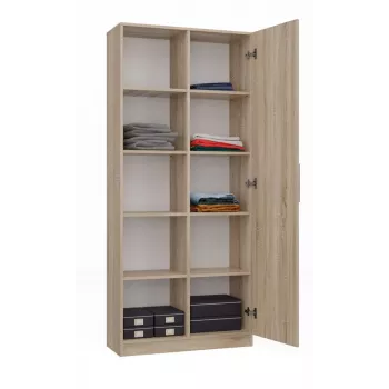 Libreria per ufficio Top e shop RD-80 SONOMA KPL, finitura rovere, 10 ripiani, 800×300×1820 mm, struttura in truciolare