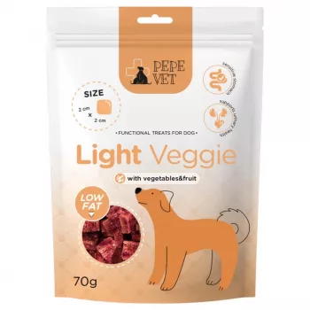 PAKA ZWIERZAKA Pepe VET snack Light Veggie – snack ipoallergenico e ipocalorico per cani, 70 g, gusto verdure