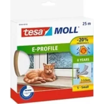 Nastro sigillante Tesa profilo E bianco 05464-00100-02 per sigillatura bordi e giunti