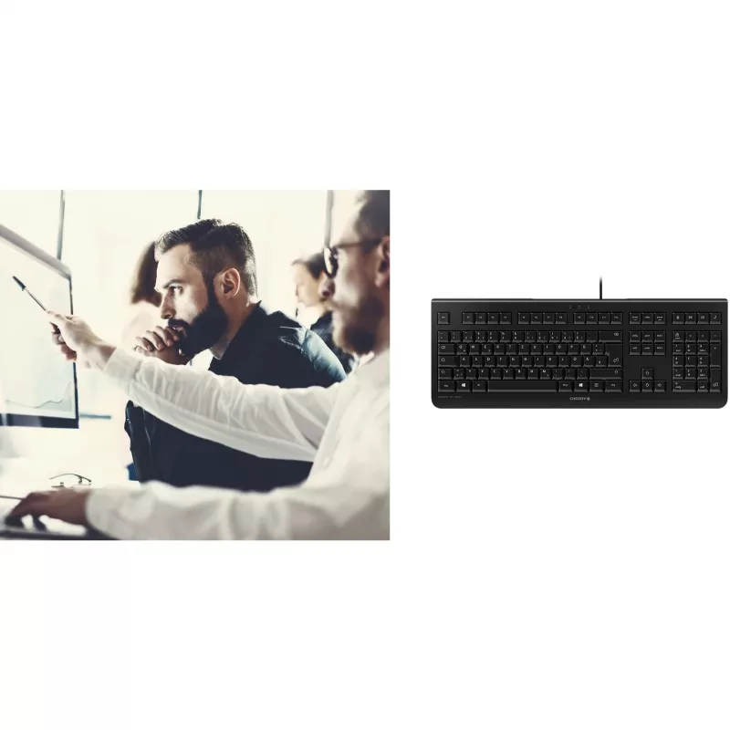 Tastiera CHERRY KC 1000 Ufficio USB QWERTY Spagnolo Nero
