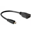 Cavo HDMI DeLOCK 65391 0,23m tipo A su tipo D nero