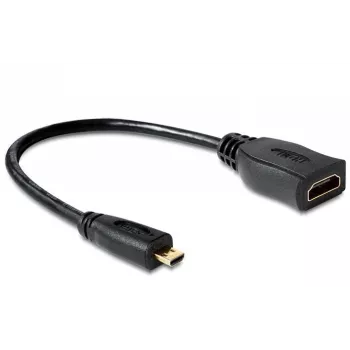 Cavo HDMI DeLOCK 65391 0,23m Type A su Type D nero