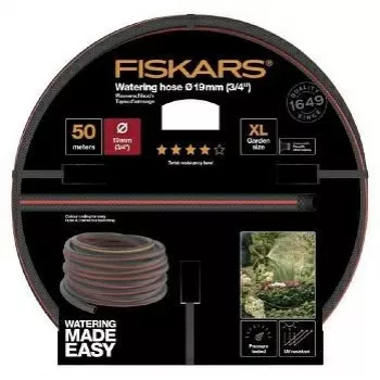 Tubo da giardino Fiskars 1027111 50 m fuori terra nero rosso