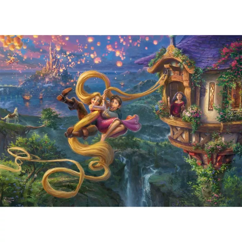 Puzzle 1000 pezzi Schmidt Spiele Thomas Kinkade Studios 'Rapunzel: Tangled Up in Love' – 1000 pezzi