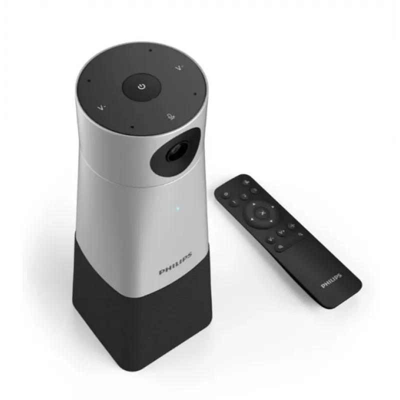 Philips PSE0550 SmartMeeting videocamera per videoconferenza 4K portatile con microfono integrato, 30 fps, USB, nero/argento