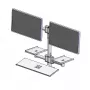Asta per montaggio a parete con due bracci di montaggio di soluzioni ergonomiche, modello EET063-02