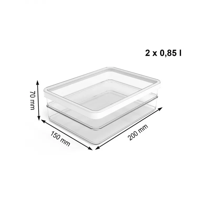 ROTHO Rondo Loft - contenitore per alimenti - 2 x 0,85 l