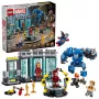 LEGO Marvel Iron Man Laboratorio Armeria 76315 set di gioco – 384 pezzi, 5 minifigure, area espositiva