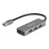 Hub USB DeLOCK 63171 3.2 Gen 1 Type-A 5000 Mbit/s grigio