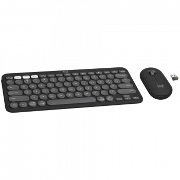 Logitech Pebble 2 Combo tastiera mouse inclusi RF Wireless + Bluetooth QWERTY danese - finlandese - norvegese - svedese grafite (920-012257)