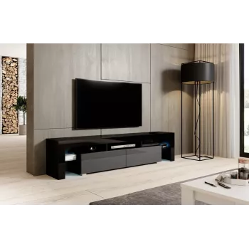 Mobile TV Cama TORO 200 nero/grigio lucido