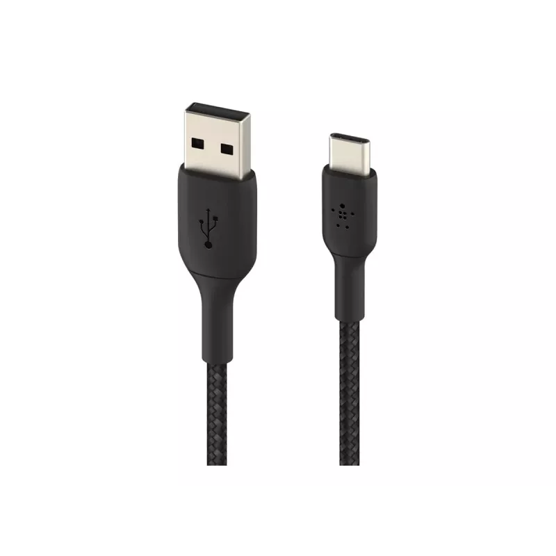 Cavo intrecciato USB-C a USB-A 15cm nero