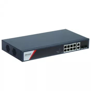 Switch di rete Hikvision DS-3E1512HP-SI-8P2T2F managed Gigabit Ethernet (10/100/1000) Power over Ethernet (PoE) blu