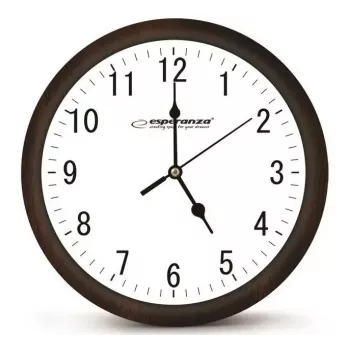 Orologio da parete meccanico ESPERANZA Los Angeles EHC015W — rotondo 30 cm, bianco e nero, AA 1,5 V