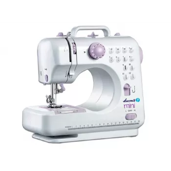 Macchina da cucire semiautomatica Łucznik Mini — elettrica, 3 punti, asola in 4 fasi, braccio libero