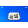 Radio portatile SAVIO RS-02 — sintonizzatore FM analogico, Bluetooth 5.3, alimentazione USB, 3 W, bianco