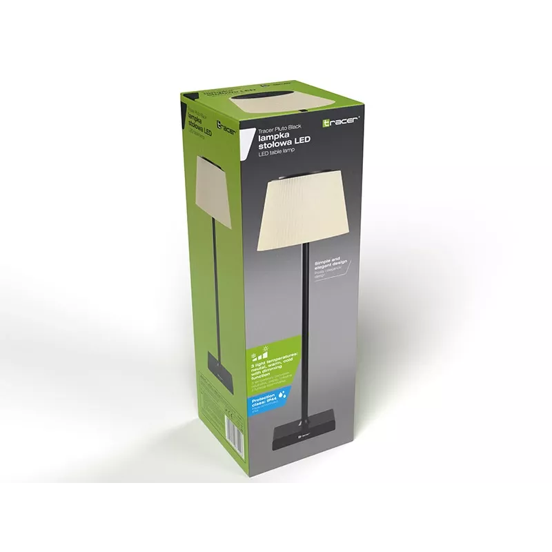 Lampada da tavolo TRACER Pluto Black TRAOSW47234 LED con luminosità regolabile