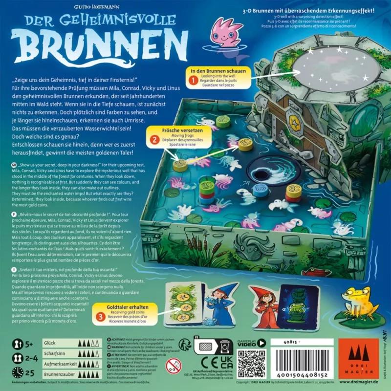 Drei Magier: Der geheimnisvolle Brunnen, gioco da tavolo