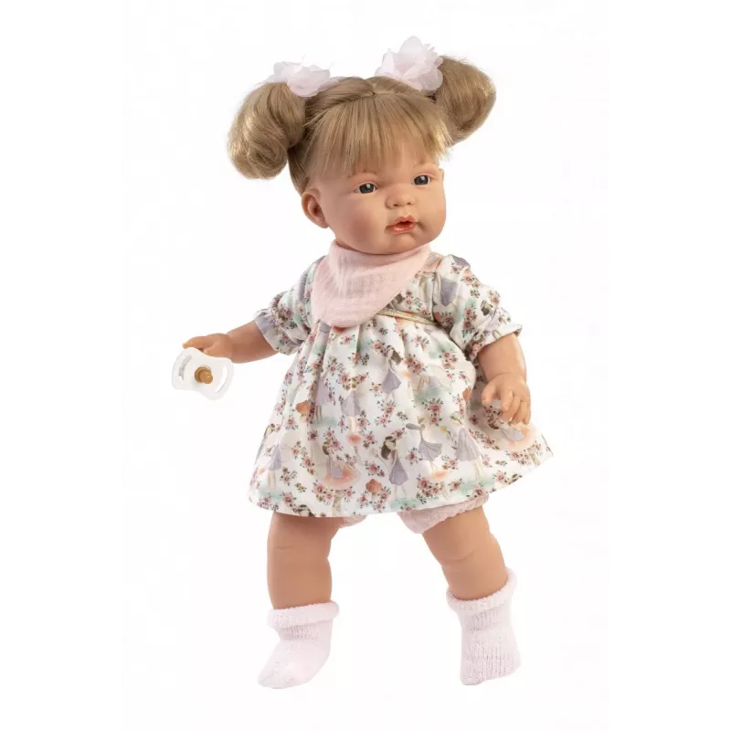 Bambola Llorens Joelle, 38 cm bambola che piange con tratti realistici e corpo morbido