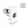 Modulo Keystone DELOCK 90910 – connettore USB-A piatto, bianco, 45×22,5×42,6 mm
