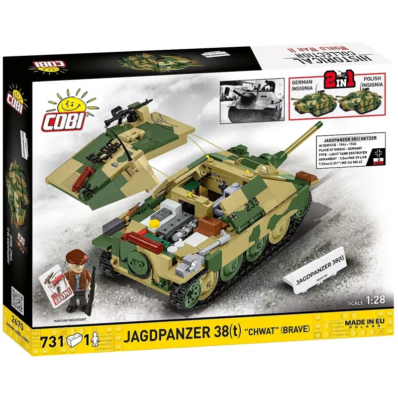 Set di costruzioni Cobi Blocks Jagdpanzer 38t Brave, 731 pezzi
