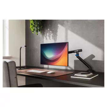 Supporto per monitor DIGITUS Single Design per schermi fino a 35 pollici, morsetto, 10 kg, VESA 75x75–100x100, inclinazione -45–90°