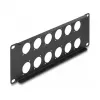 Accessorio patch panel DeLOCK 88054 montaggio rack 2U nero