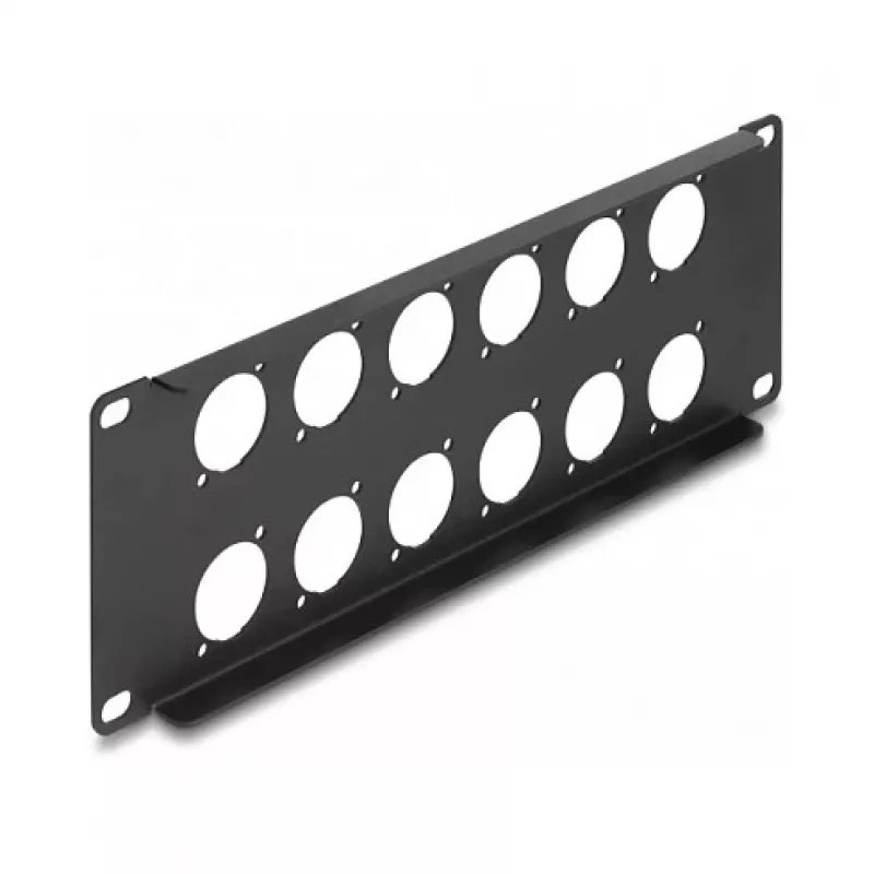 Accessorio patch panel DeLOCK 88054 montaggio rack 2U nero
