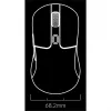 Mouse gaming Keychron M3 per destrorsi RF wireless + Bluetooth ottico 26000 DPI bianco