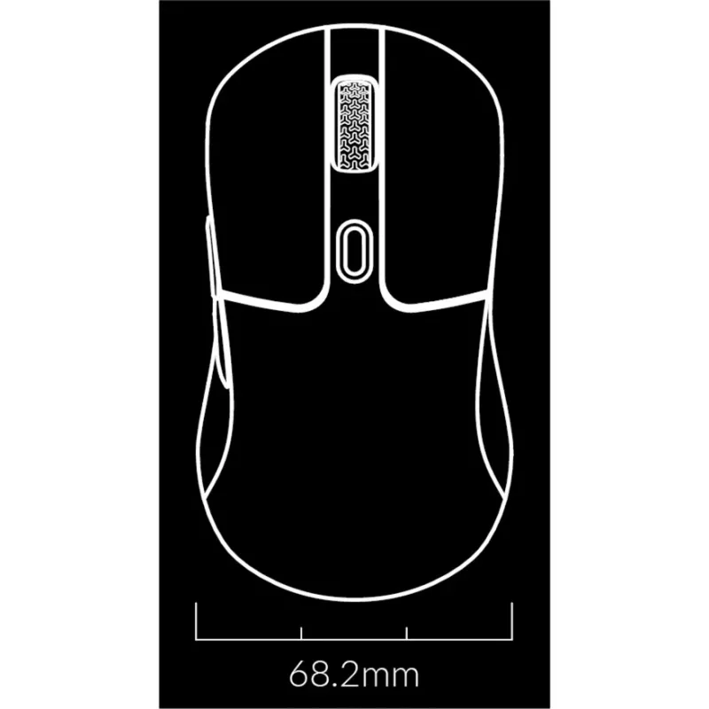 Mouse gaming Keychron M3 per destrorsi RF wireless + Bluetooth ottico 26000 DPI bianco