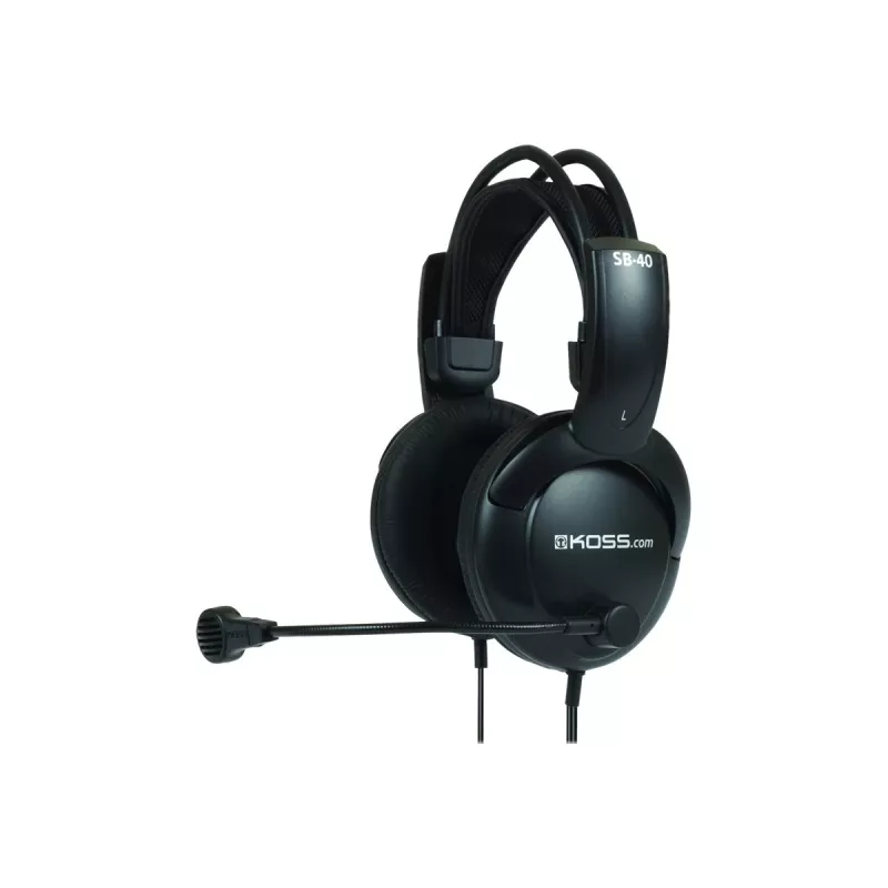 Cuffie/headset Koss SB40 con filo, archetto, per chiamate/musica, nero
