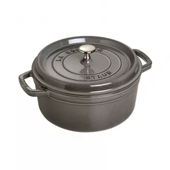 Staub 40509-312-0 pentola 5,25 L rotonda grafite, grigio