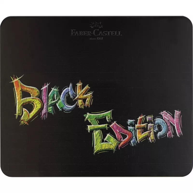 Faber-Castell Black Edition matite colorate, 100 pz. in scatola di metallo (116490)