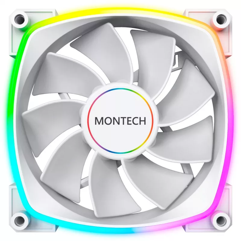 Ventola per case Montech RX140 PWM 140 mm ARGB - bianca