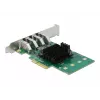 DeLOCK scheda PCI Express x4 a 4 x USB 3.0 esterno Quad Channel - formato Low Profile