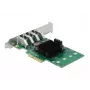 DeLOCK scheda PCI Express x4 a 4 x USB 3.0 esterno Quad Channel - formato Low Profile