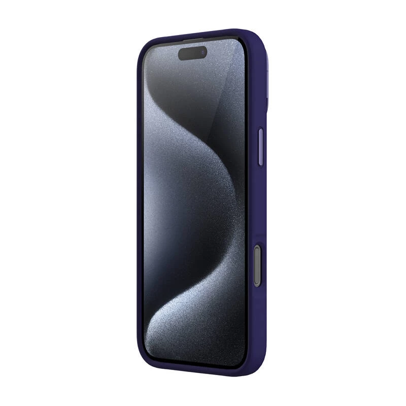 Custodia magnetica Nillkin LensWing per iPhone 16 Pro Max – viola, fissaggio magnetico, aperture precise