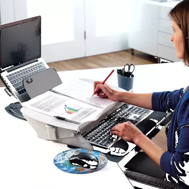 Fellowes Easy Glide inclinazione scrivania/documenti - supporto per originali - grigio, nero (8210001)