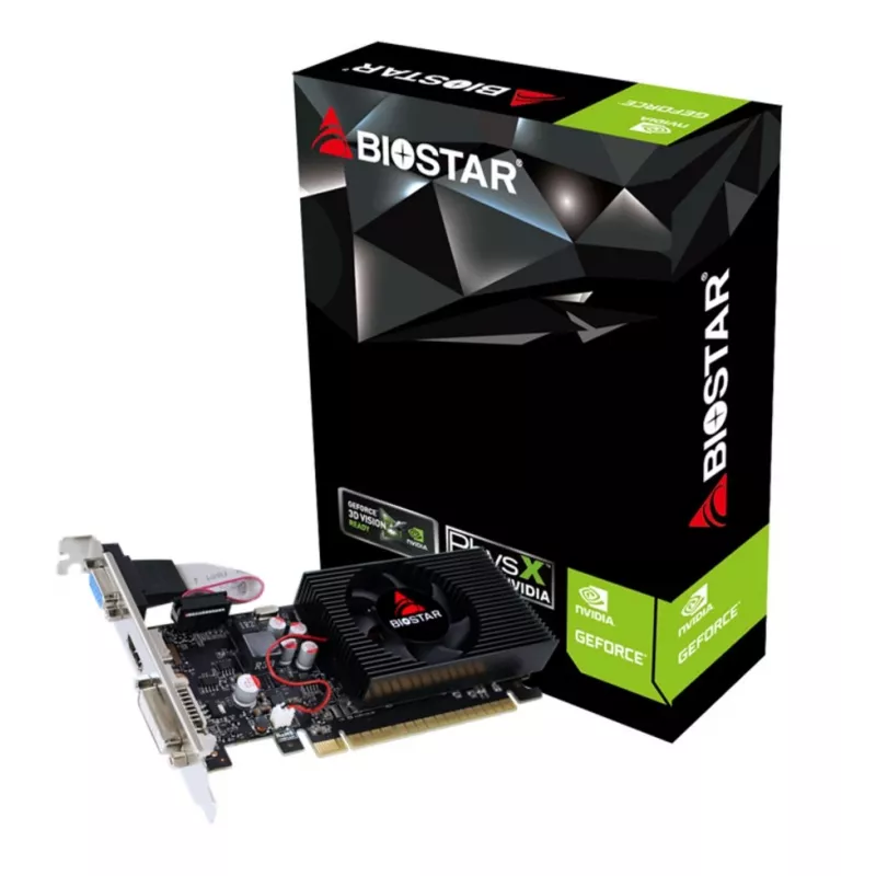 Scheda grafica BIOSTAR GeForce GT 730 VN7313THX1 — 2 GB GDDR3, 128-bit, PCIe 2.0, 700 MHz