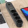 Ciabatta ColorWay CW-CHE44PDB — 4 prese AC, 2 porte USB