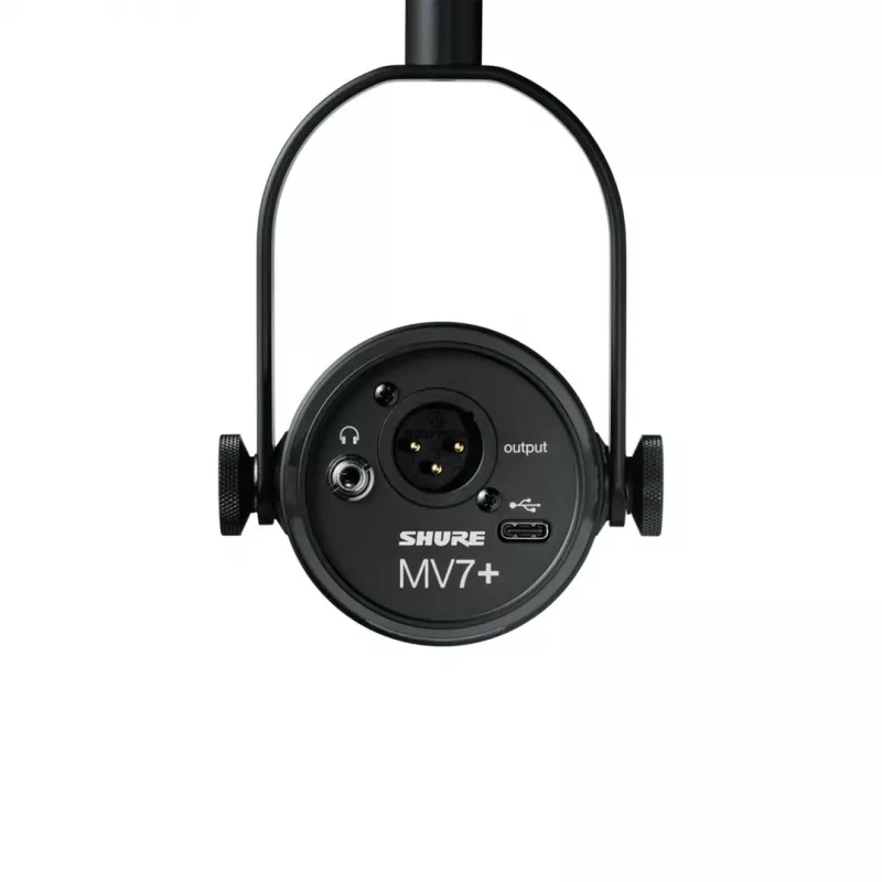 Shure MV7+-K-BNDL - microfono per parlato/canto con connessione XLR/USB-C, nero + stativo da tavolo GATOR