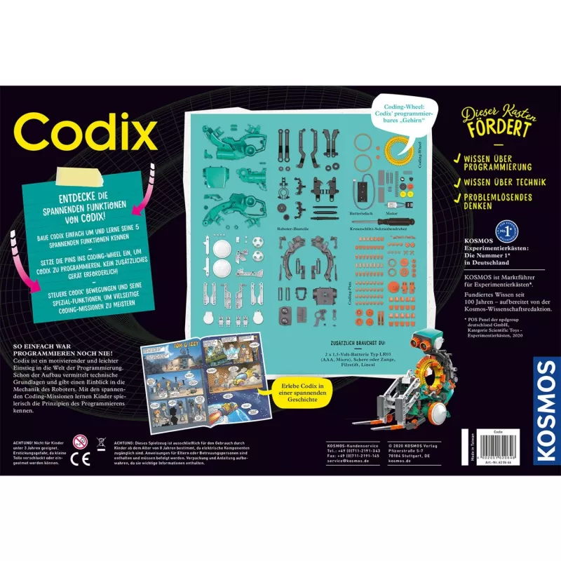 Kosmos Codix, kit, 8 anni Kosmos Codix. Tipo di prodotto: kit, Età consigliata (min.): 8 anni